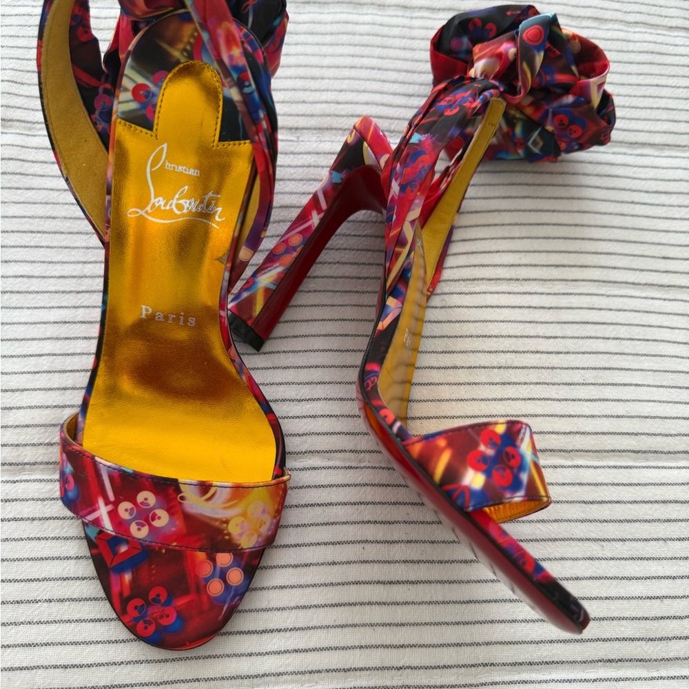 Christian Louboutin Multicolor Floral Heels 37 Never Worn
